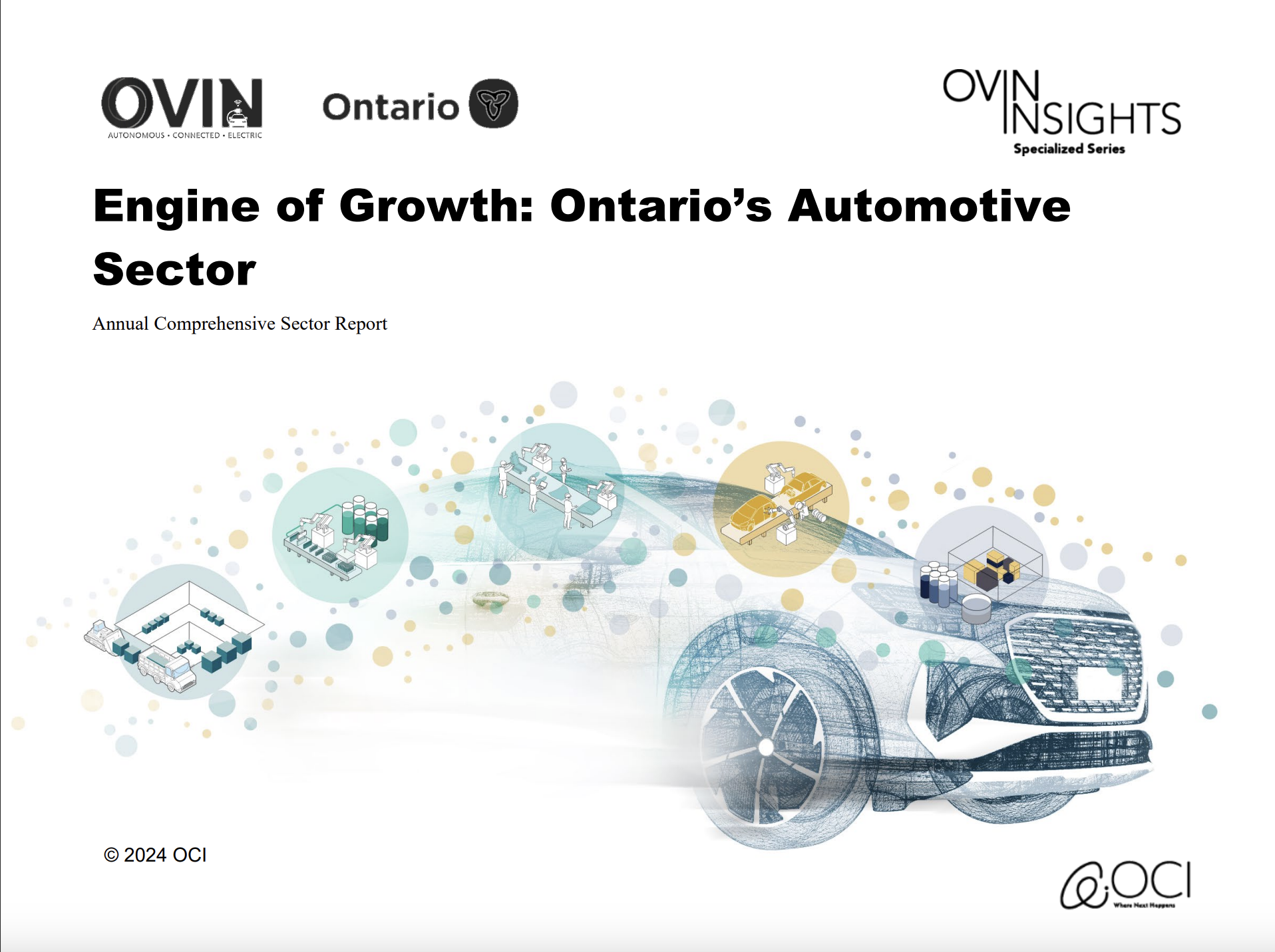 Cover image for the ‘Engine of Growth: Ontario’s Automotive Sector’ annual comprehensive sector report